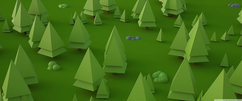 Low poly trees by Larix Studio Ultra Backgrounds for : & UltraWide & Laptop : Multi Display, Dual & Triple Monitor : Tablet : Smartphone HD wallpaper
