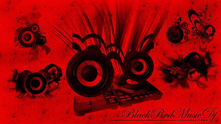Black And Red Music Background, PC Black And Red Music Backgrounds, dj red  background HD wallpaper | Pxfuel