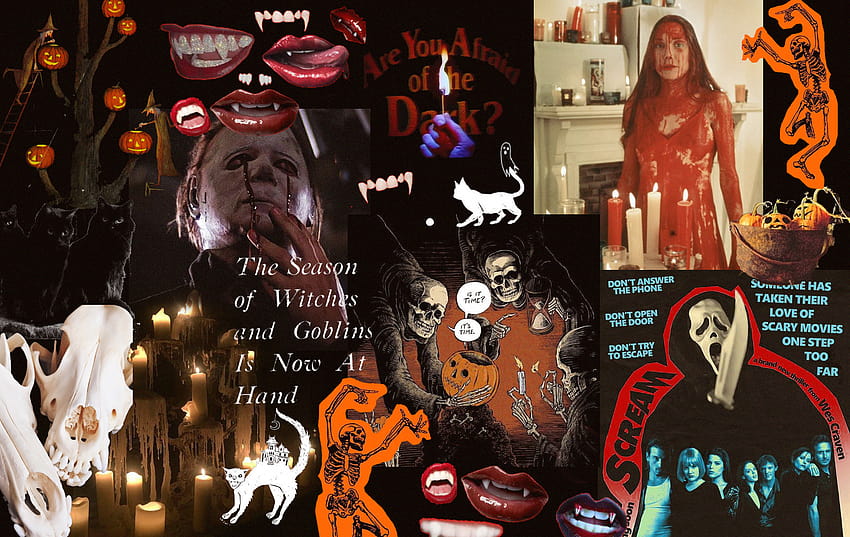 plz like or reblog if u !, halloween collage pc HD wallpaper