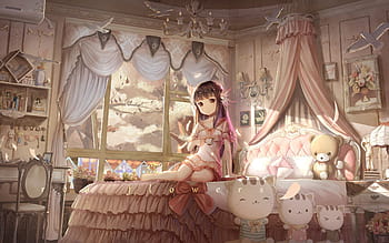 Anime Room posted by Christopher Mercado cute anime bedroom HD wallpaper   Pxfuel