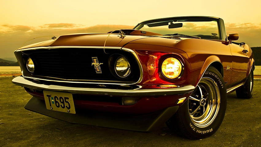 1969 Ford Mustang Convertible, vintage mustang cars HD wallpaper