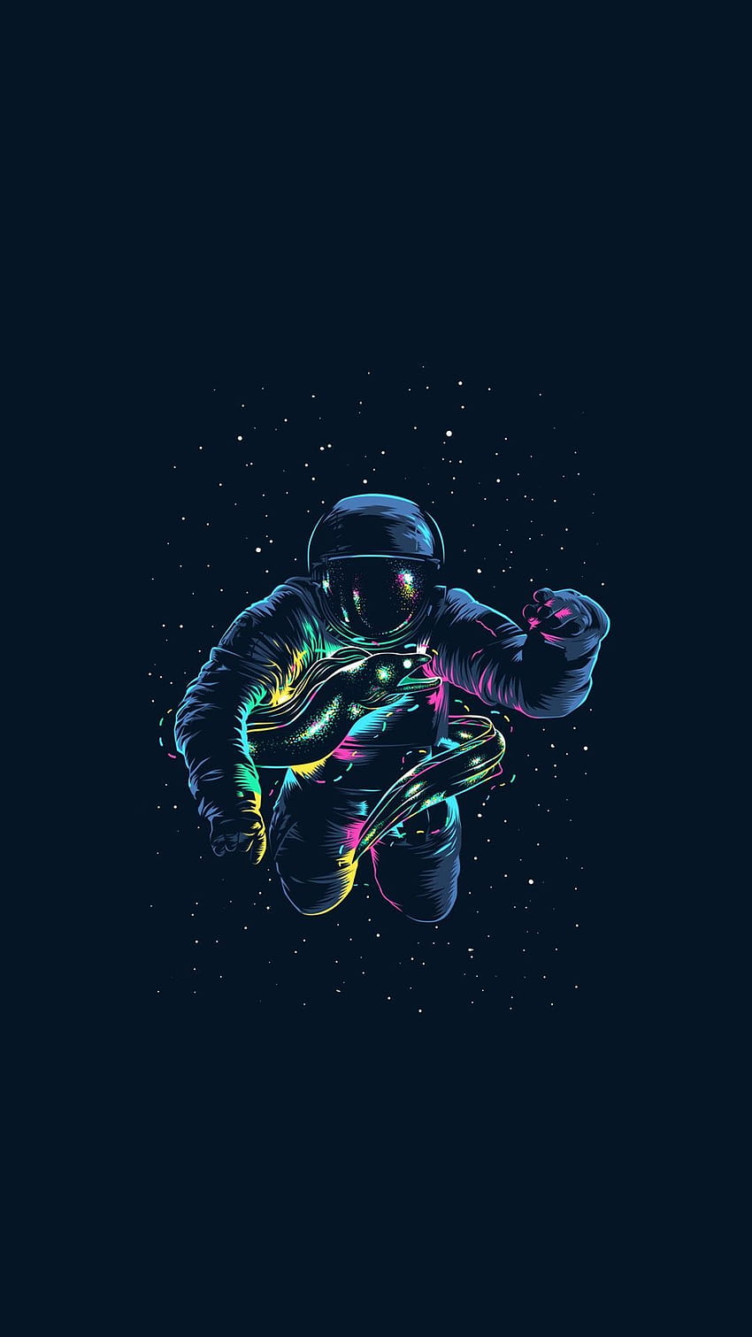 Astronot Hitam, ubur-ubur astronot wallpaper ponsel HD