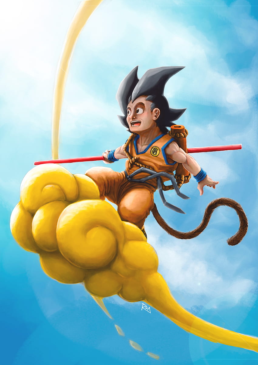 Goku And Flying Nimbus [] : R Amoledbackground, HD phone wallpaper | Peakpx