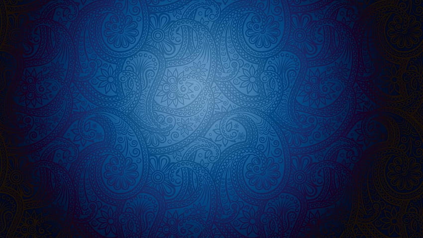 Artistic Blue Pattern Backgrounds with Modern Batik Motive HD wallpaper