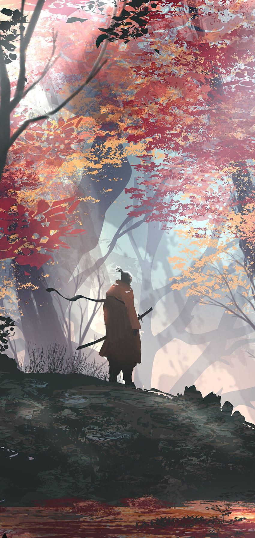 Video Game/Sekiro: Shadows Die Twice, samurai musim gugur wallpaper ponsel HD