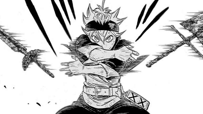 Black Clover Manga Asta, Asta schwarz und weiß HD-Hintergrundbild
