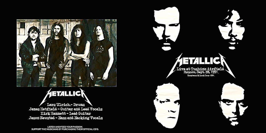 METALLICA Thrash Metal Heavy Album Cover Art Poster Poster Konzert, Metallica Black Album HD-Hintergrundbild