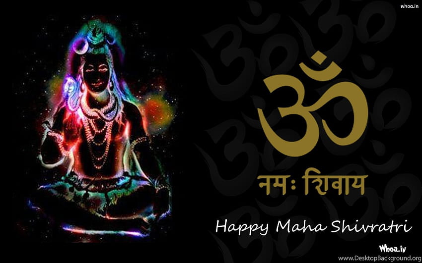 Om Namah Shivaya и бог Шива с черни фонове Фонове HD тапет