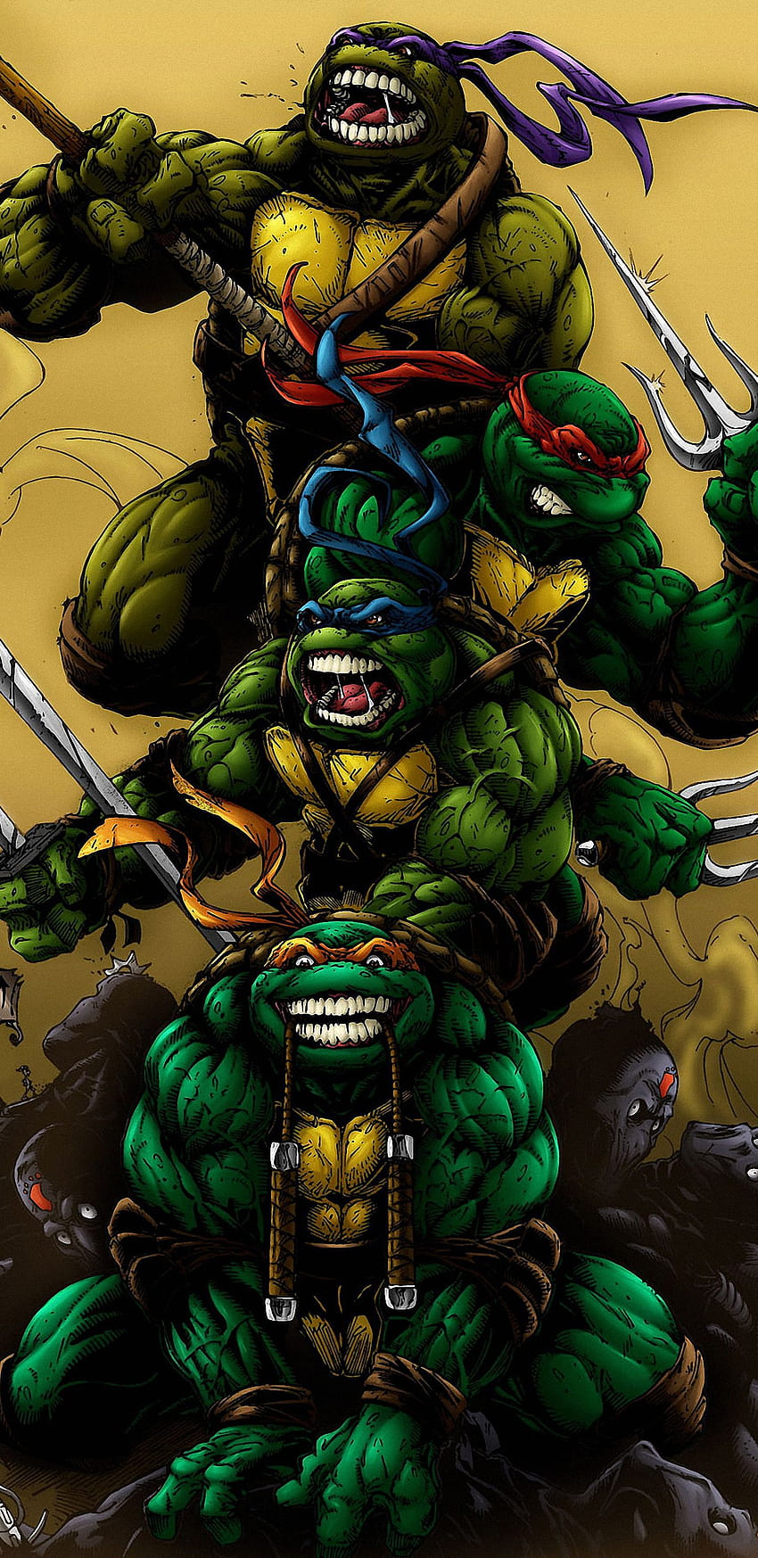 Teenage Mutant Ninja Turtles Galaxy S8, tmnt heroes HD phone wallpaper