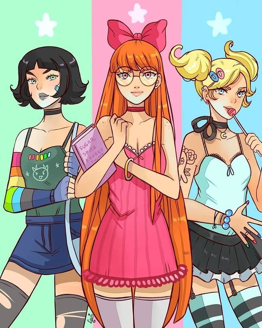 Powerpuff Girls Anime, Anime-Powerpuff-Mädchen HD-Handy-Hintergrundbild