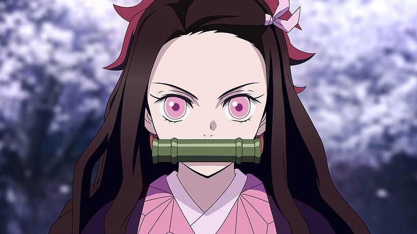 1920x1080 angry kamado nezuko, pink eyes, anime girl, full , tv, f, 1920x1080 , background, 23985, mad nezuko HD wallpaper