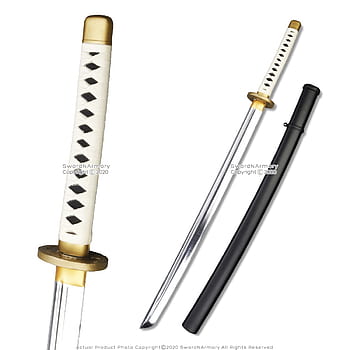 SV Wooden Japanese Anime Samurai Sword Demon SlayerKochou Kanaes Samurai  Sword White Sheath Long Wooden Sword 39 inches  Amazonin Sports  Fitness  Outdoors