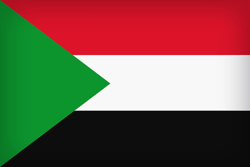 Grande Bandeira do Sudão, bandeira do sudão papel de parede HD