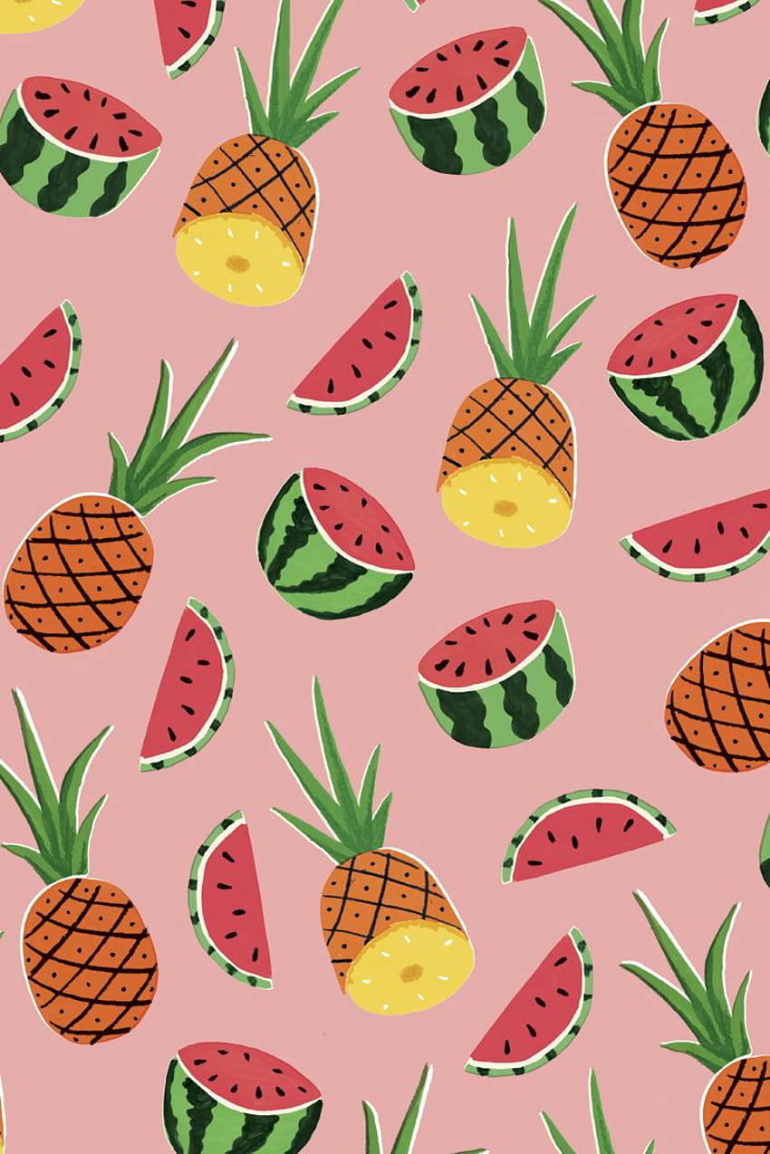 Ananas- und Wassermelonen-Geschenkpapier, Wassermelonen-iPhone HD-Handy-Hintergrundbild
