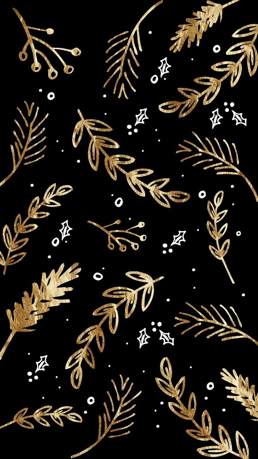 Black and Gold Android, black cute winter HD phone wallpaper