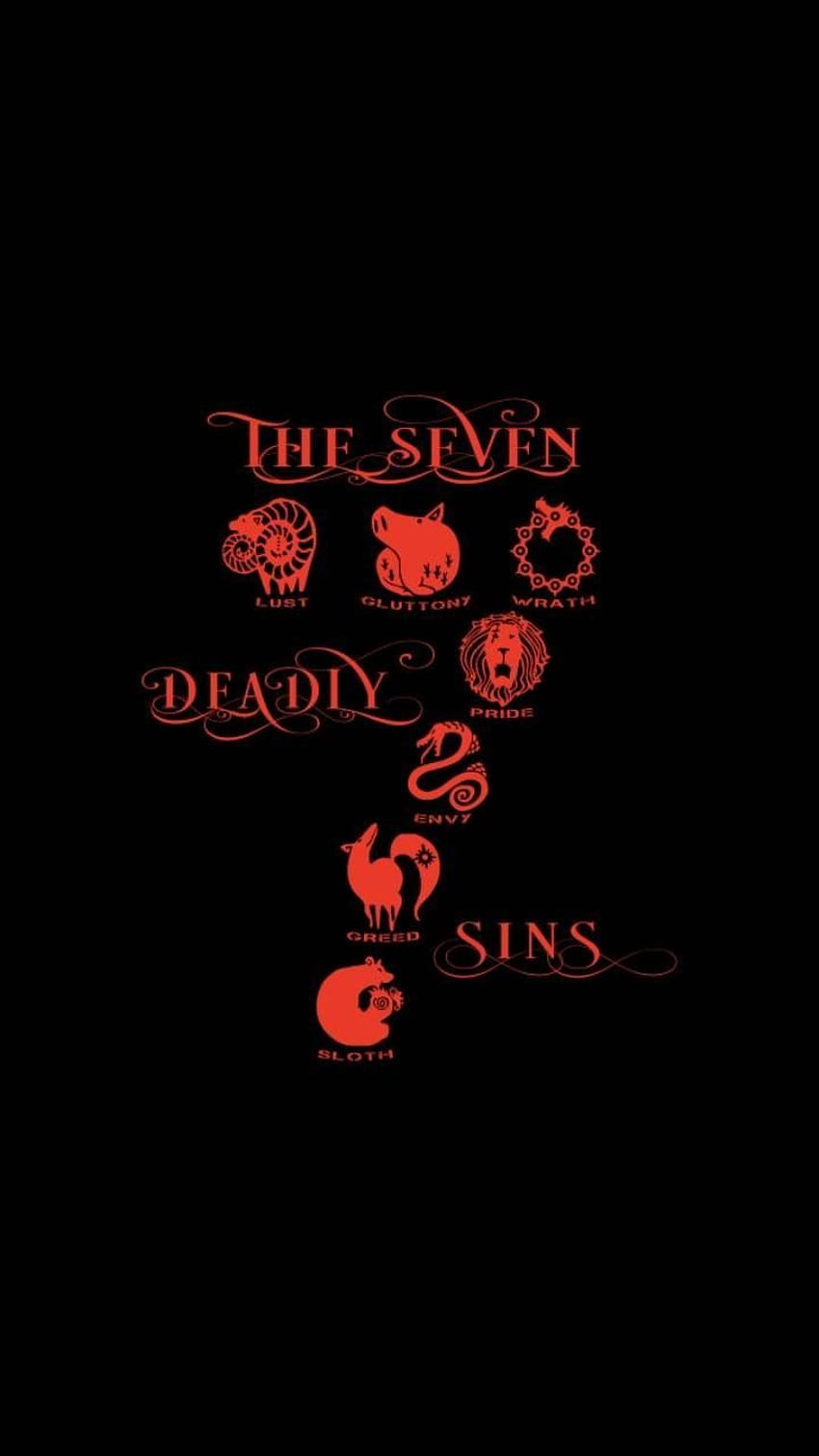 The Seven DeadlySins โดย Gorilazzo โลโก้บาปมหันต์เจ็ดประการ วอลล์เปเปอร์โทรศัพท์ HD