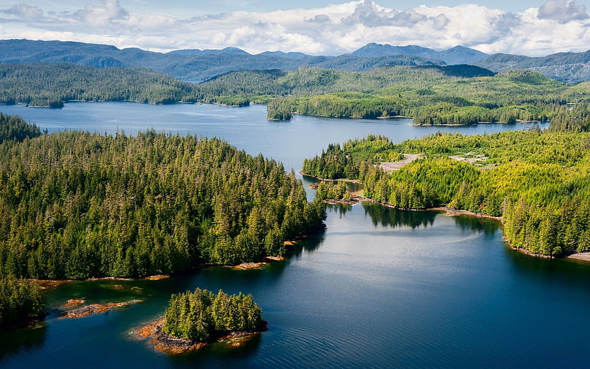 nature, Landscape, Lake, Mountain, Forest, Spring, Island, Alaska, spring alaska HD wallpaper