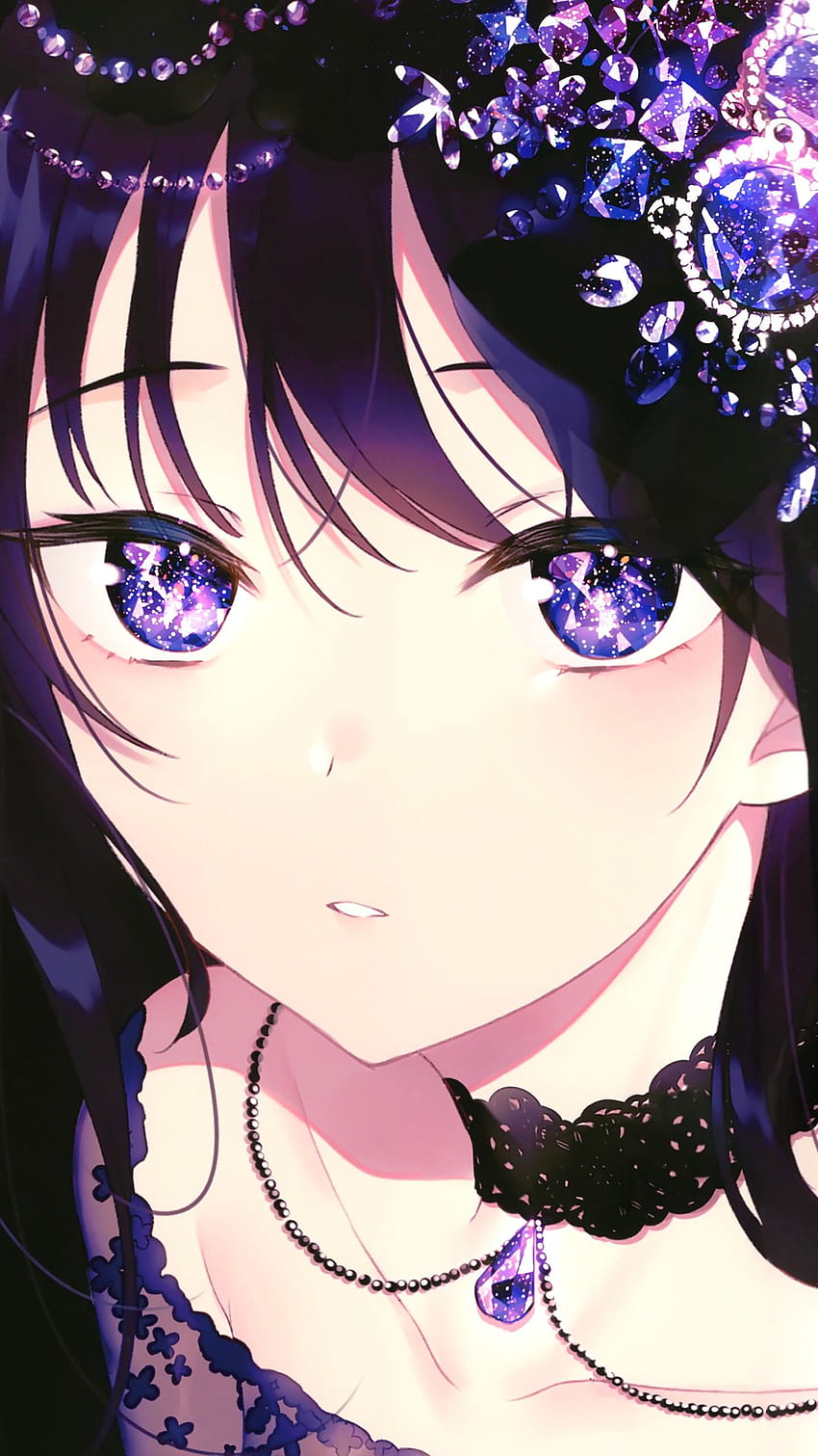 n: Wolf cute anime girl with light purple hair, dark pink eyes, freckless-demhanvico.com.vn