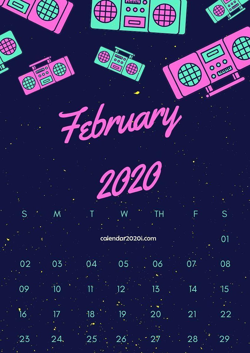 February 2020 Calendar Design HD phone wallpaper Pxfuel