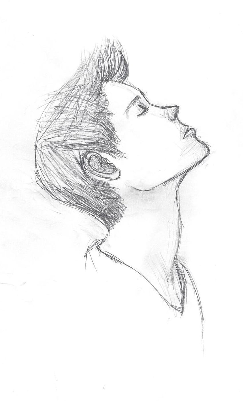 Alone Boy Sketch, dibujo de niño fondo de pantalla del teléfono