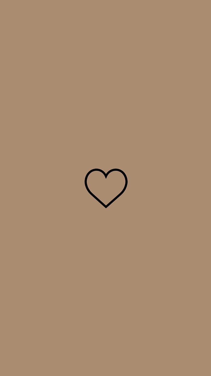 Brown Heart, y heart aesthetic HD phone wallpaper | Pxfuel