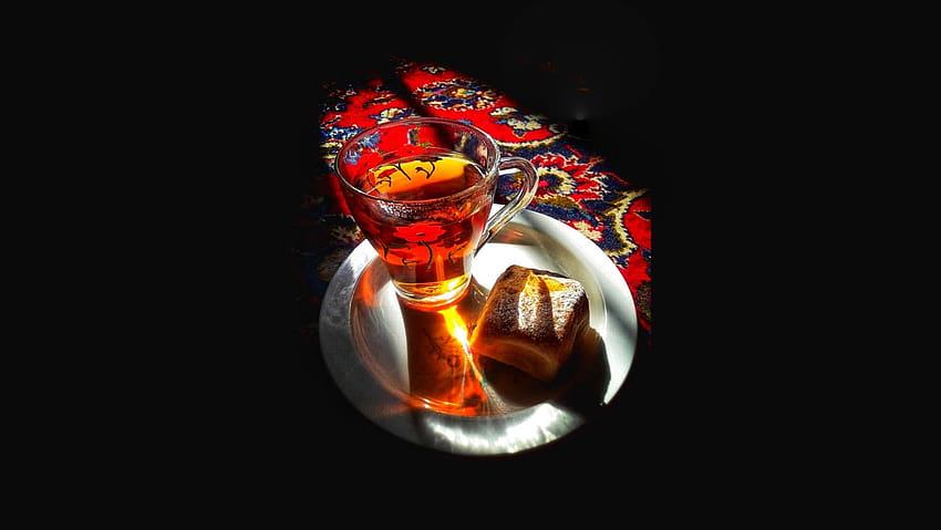 Tea, Sweet and Persian Carpet HD wallpaper