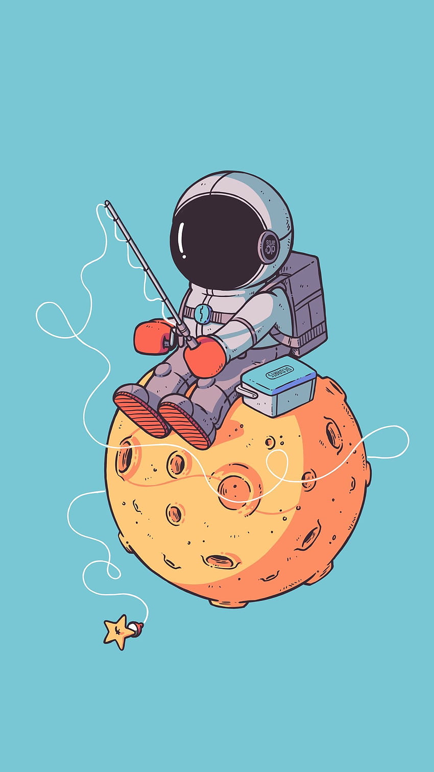 Benny Gunawan na tumblrze, astronauta z kreskówek Tapeta na telefon HD
