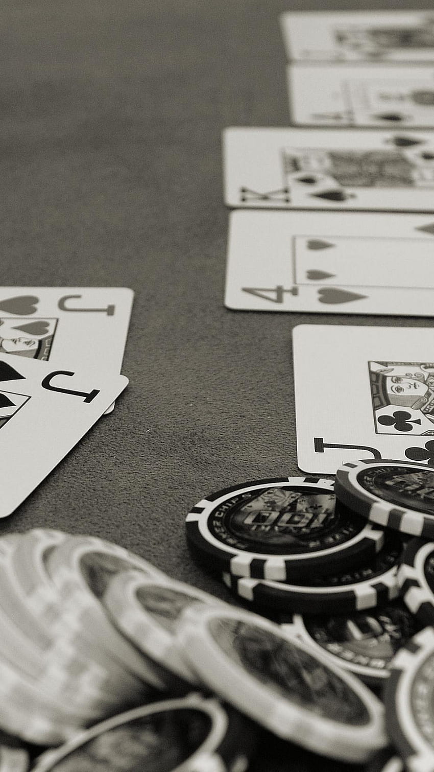 Cartes à jouer monochromes de casino, cartes à jouer pour mobile Fond d'écran de téléphone HD
