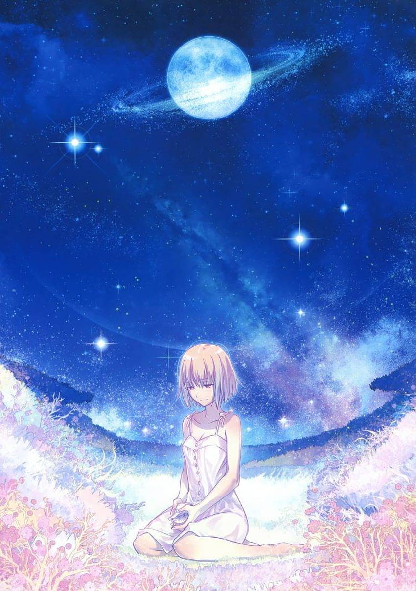 Geben Sie Moon, Anime, Anime Girls / und Mobile, girl and moon ein HD-Handy-Hintergrundbild