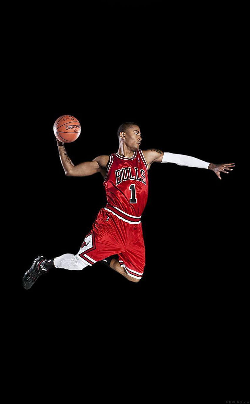 ↑↑TAP AND GET THE APP! Sport Basketball Player Derrick Rose, slam dunk mobile HD phone wallpaper