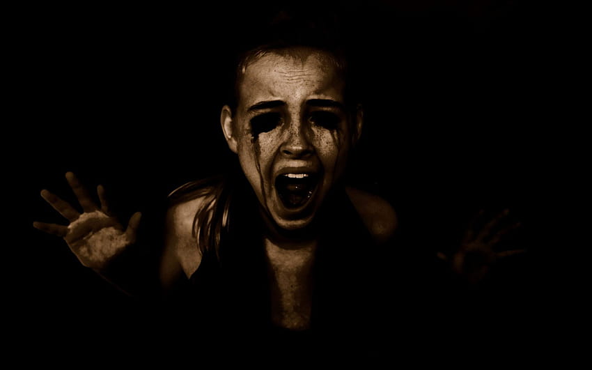 : 1920x1200 px, krew, przerażający, ciemny, demony, emocja, zło, twarz, dziewczyny, Halloween, przerażenie, makabryczny, nastrój, straszny, Krzyk, straszny, kobiety 1920x1200, Straszny Blood Halloween Tapeta HD