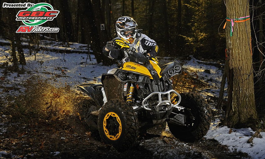 Rick Cecco rounding a corner on his Can, can am renegade HD wallpaper