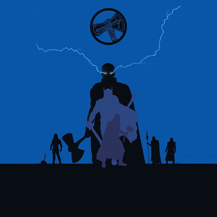 Thor , God of Thunder, Stormbreaker, Minimal art, Marvel Superheroes ...