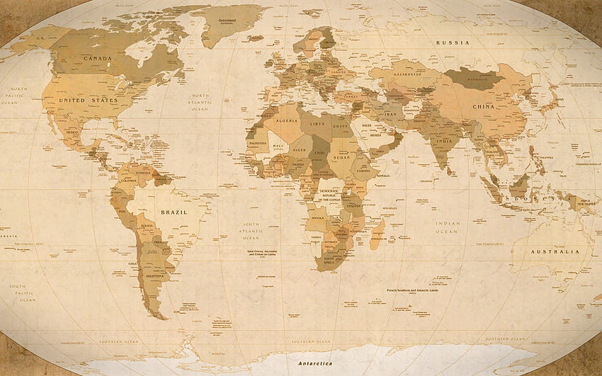 map, World map / and Mobile &, aesthetic world map HD wallpaper