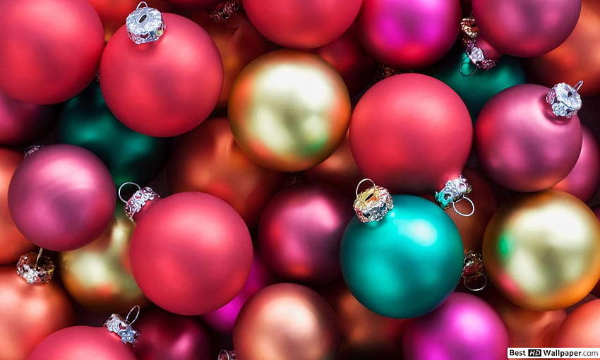 Assorted christmas baubles, christmas ornaments HD wallpaper
