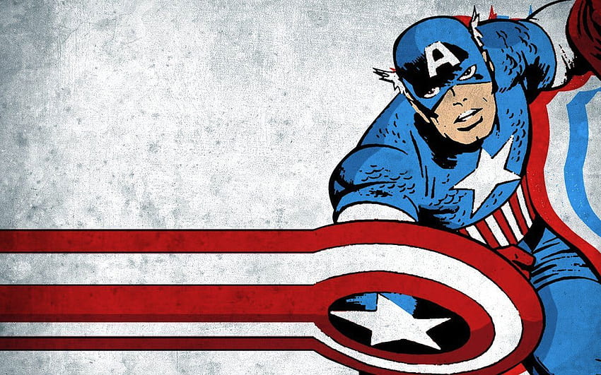 キャプテン・アメリカ・コミックブック、キャプテン・アメリカ・マーベル・コミックアート 高画質の壁紙