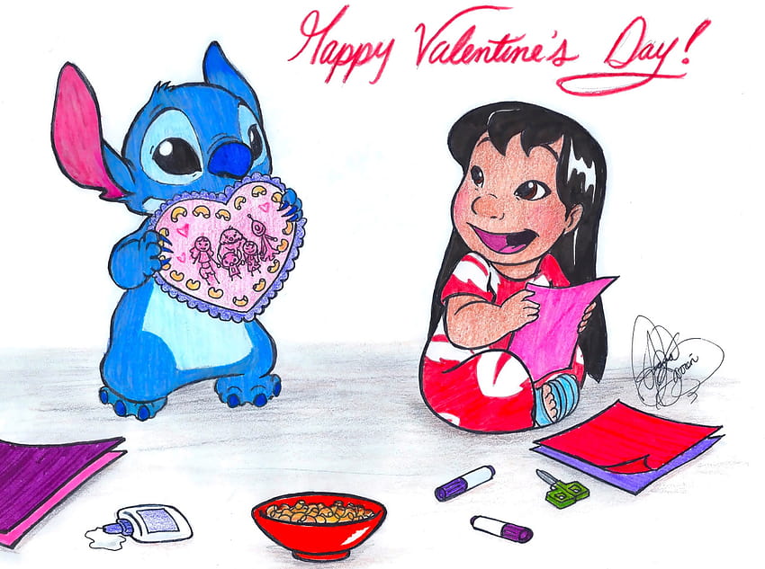 Tumblr, valentine lilo and stitch HD wallpaper | Pxfuel