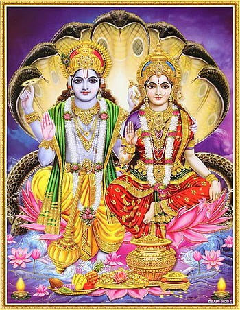 Lord Vishnu and Goddess Laxmi HD wallpaper | Pxfuel