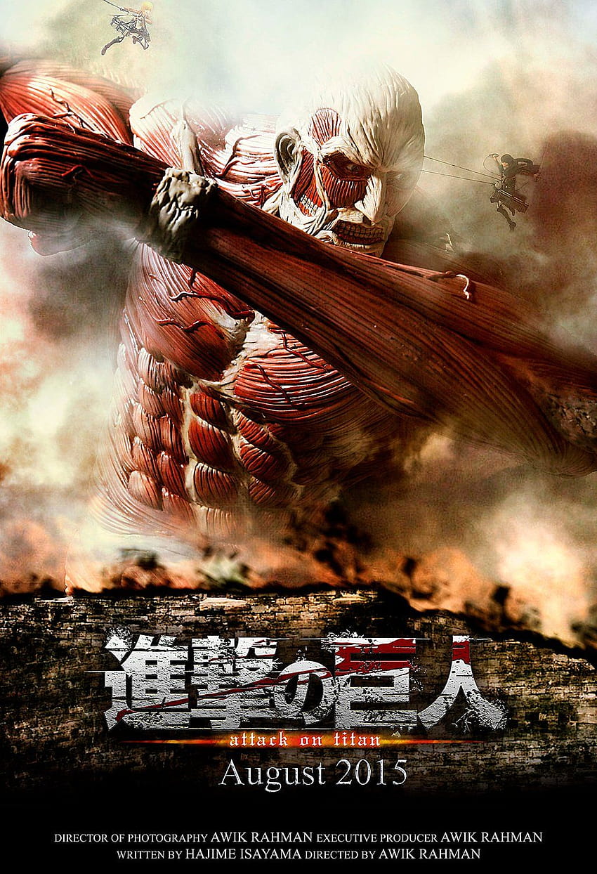 Attack on Titan Live Action Poster Fan made by, titans poster HD тапет за телефон