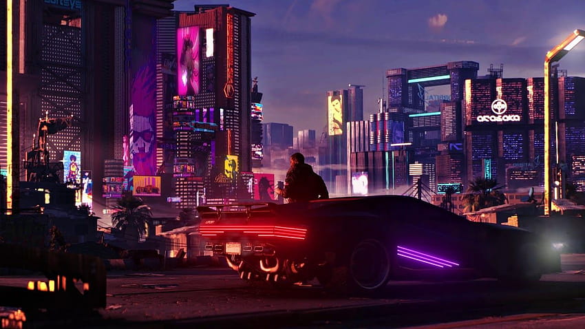 Cyberpunk 2077 City ...kolpaper เมืองกลางคืนของไซเบอร์พังค์ วอลล์เปเปอร์ HD