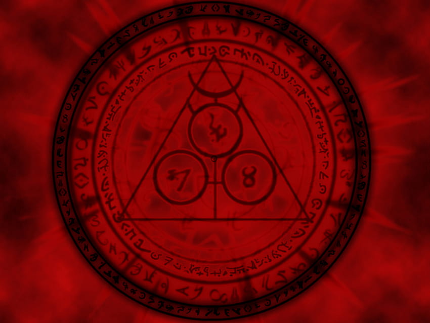 4 Magic Circle, red magic HD wallpaper