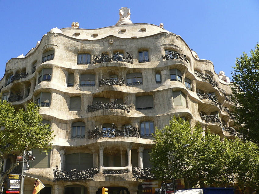 Antoni Gaudi, Art and Architecture Portfolio, casa mila HD wallpaper