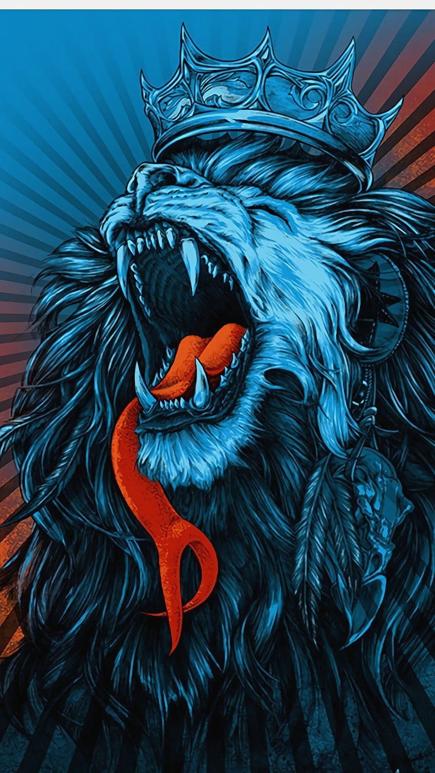 Löwe mit Krone, Löwenkrone HD-Handy-Hintergrundbild