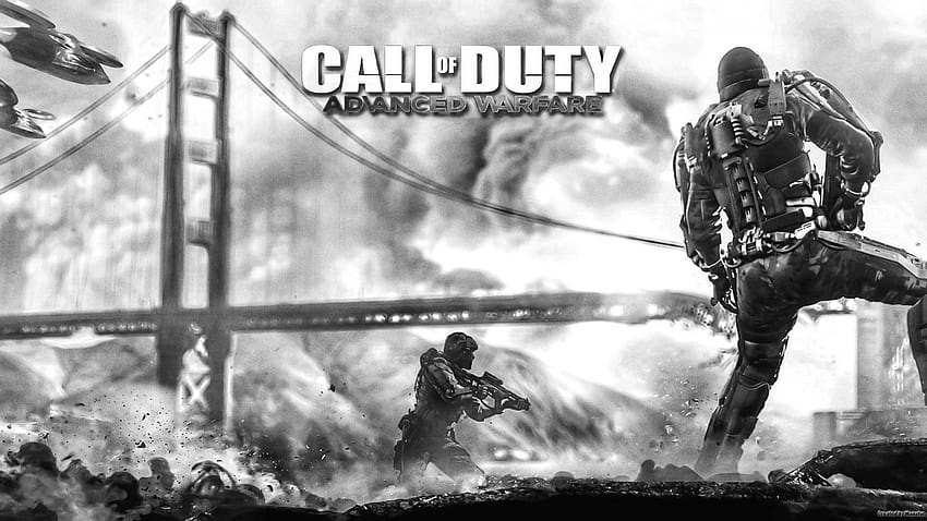 : video games, Call of Duty, video game characters, Call of Duty Advanced Warfare, black and white, monochrome graphy 1920x1080, call of duty infinite warfare HD wallpaper