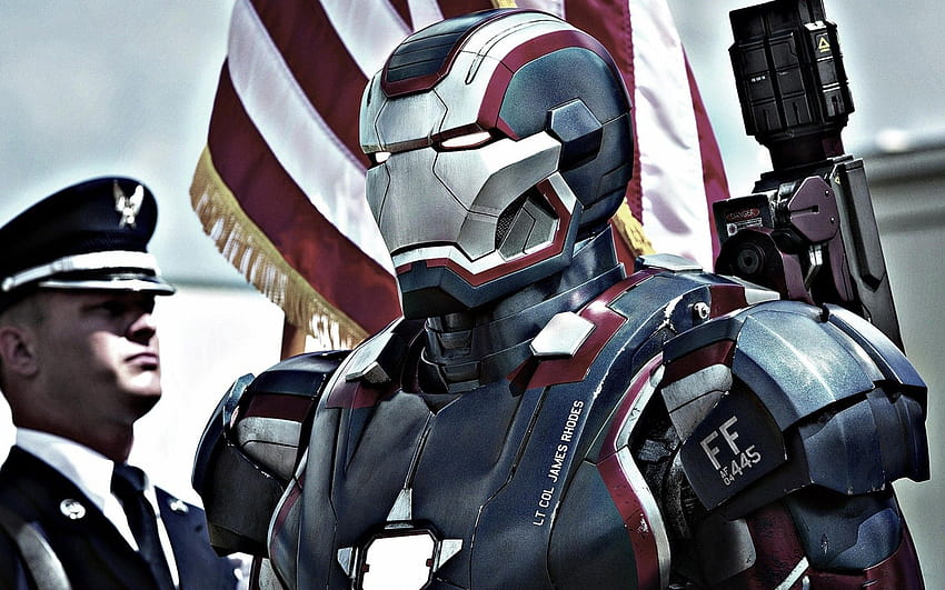 Iron Patriot Armor, armor movies HD wallpaper