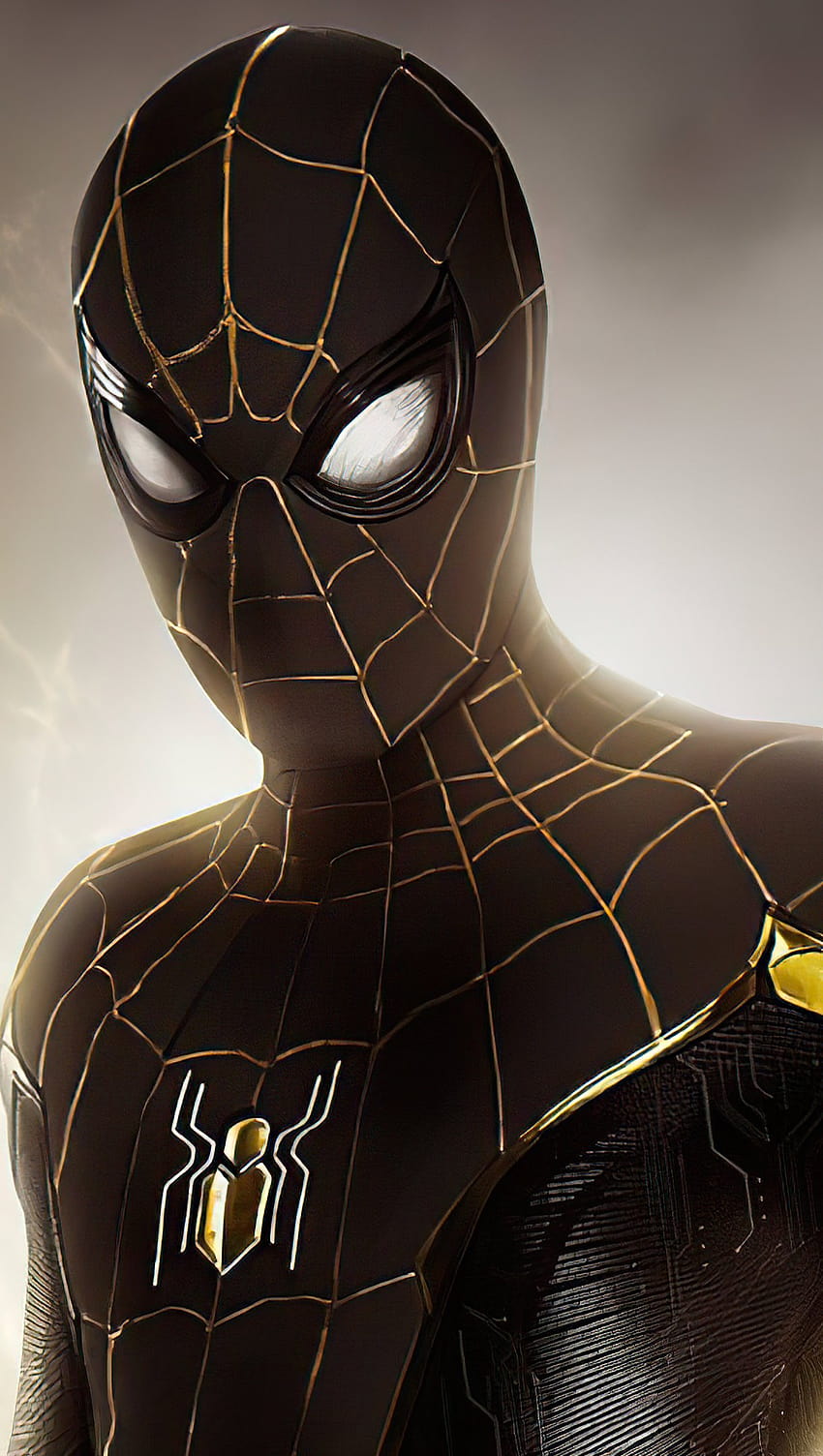 Spider Man black and gold suit Ultra ID:8196, gold superhero suit HD phone wallpaper