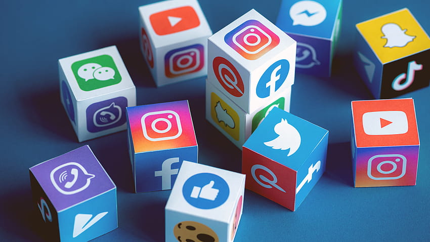 Aplicativos de mídia social, ícone de mídia social papel de parede HD