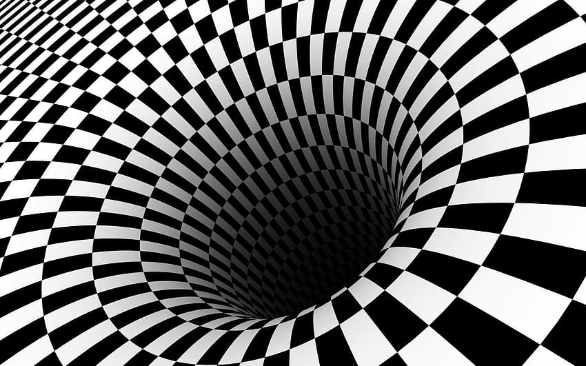 Moving Optical Illusions Black An, clear illusion HD wallpaper