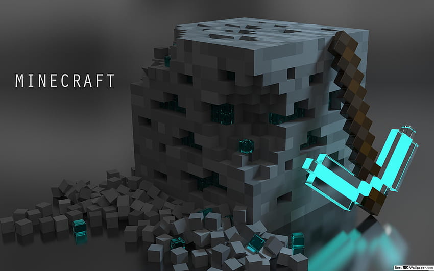 Minecraft 3D, minecraft bir blok HD duvar kağıdı