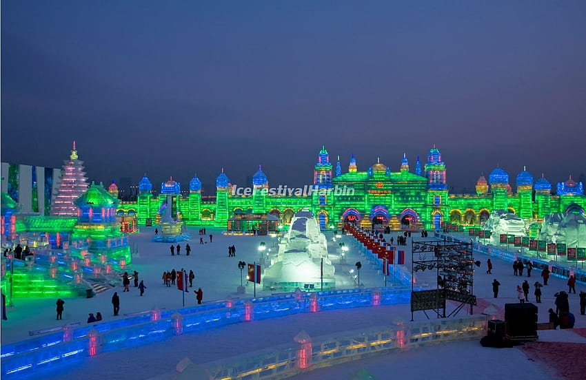 Parque Temático Harbin Ice Festival papel de parede HD